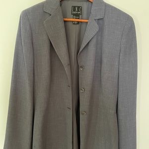 INC International Concepts Women Silver Blazer 10 Petites